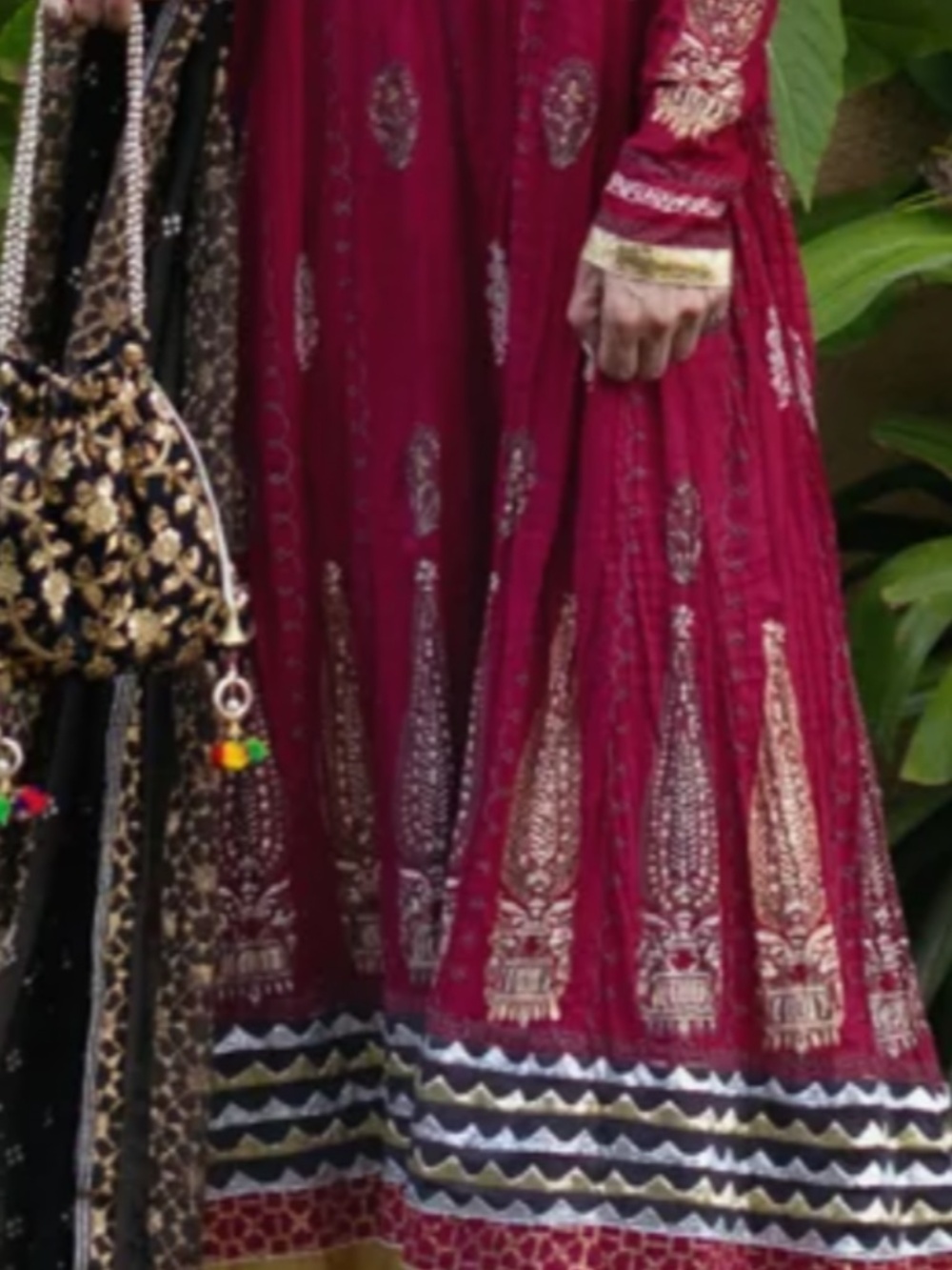 Designer Block Printed Kaalidar formal kurta